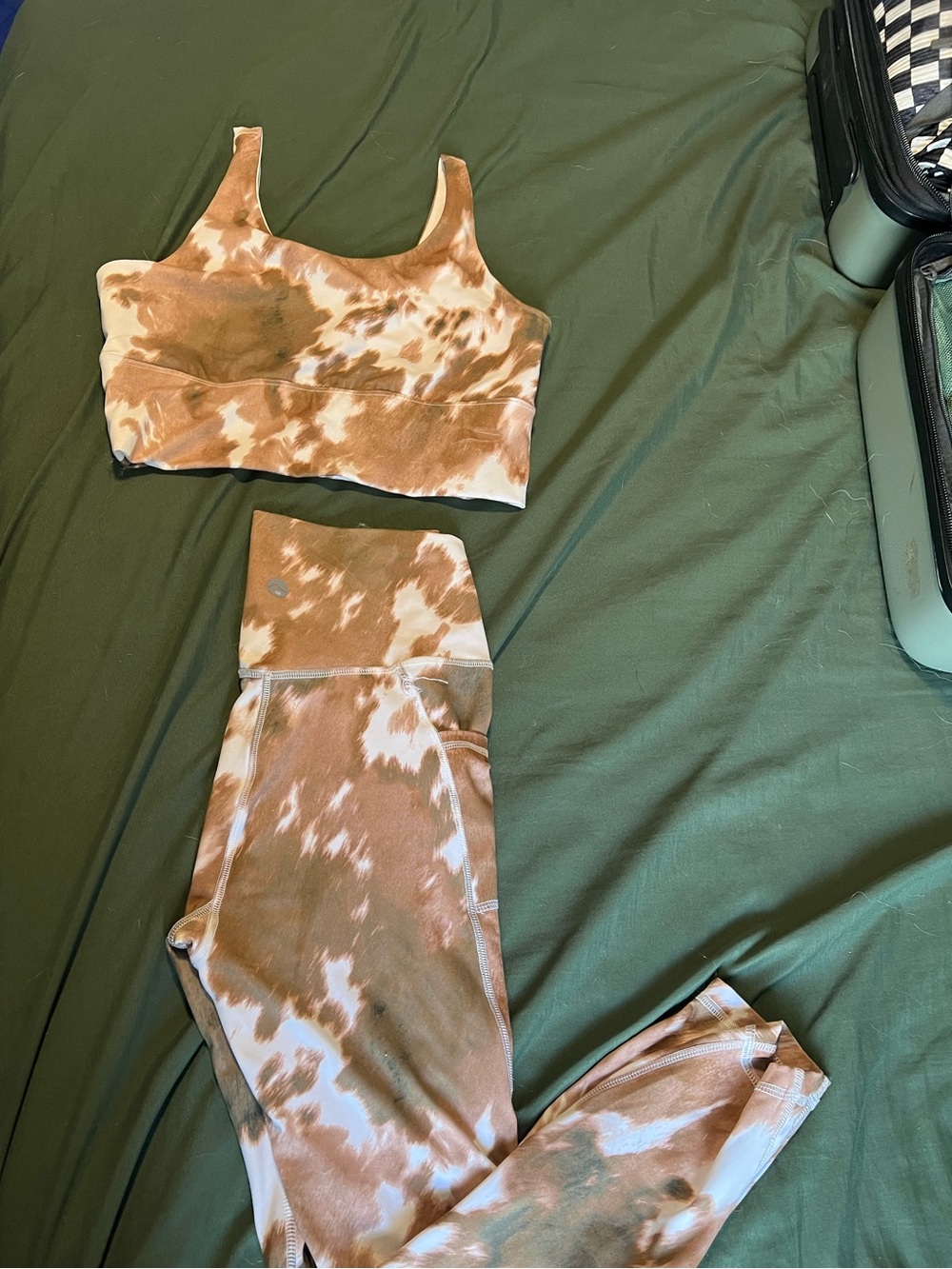 Gottex Brown and White Tie-Dye Swim Top